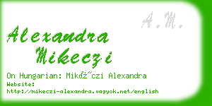 alexandra mikeczi business card